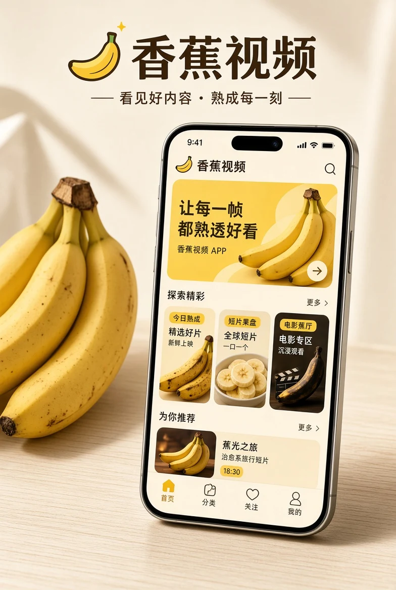 香蕉视频APP界面示意
